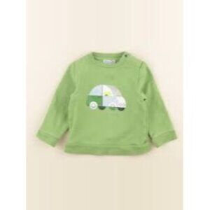 Jacadi Baby Green Car Sweatshirt, Size 18 Months